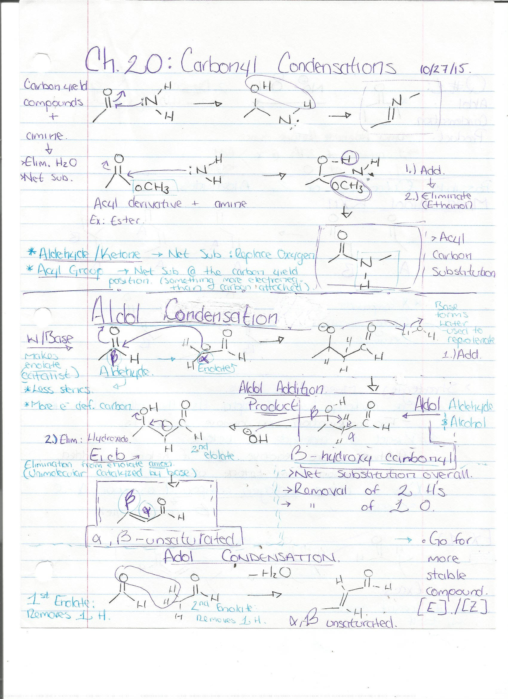 Ch.20 Carbonyl Codensations
