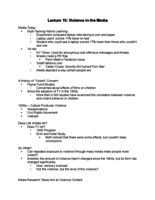 Week 10: Violence in Media