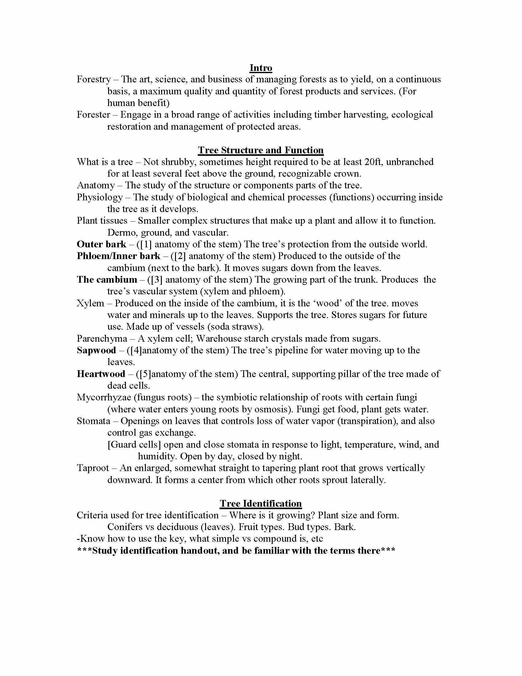 Introduction to Forestry