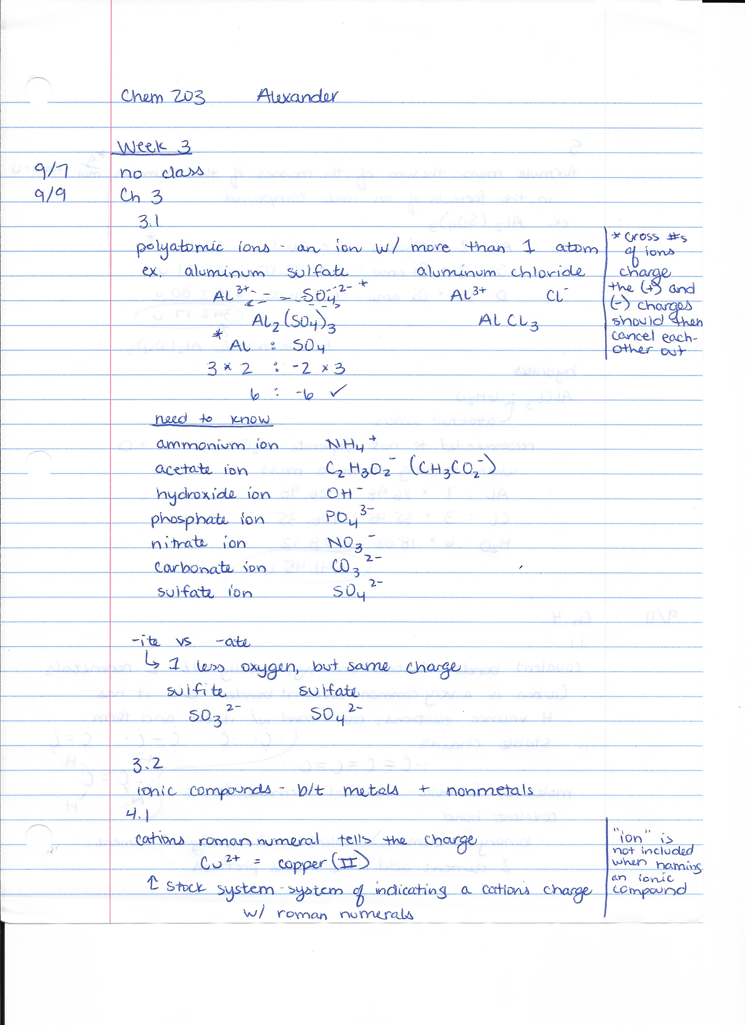 Lecture Notes week 3