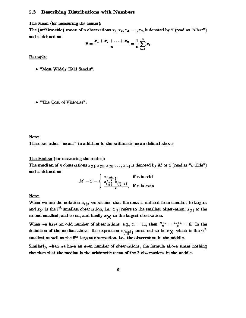 Statistical Methods