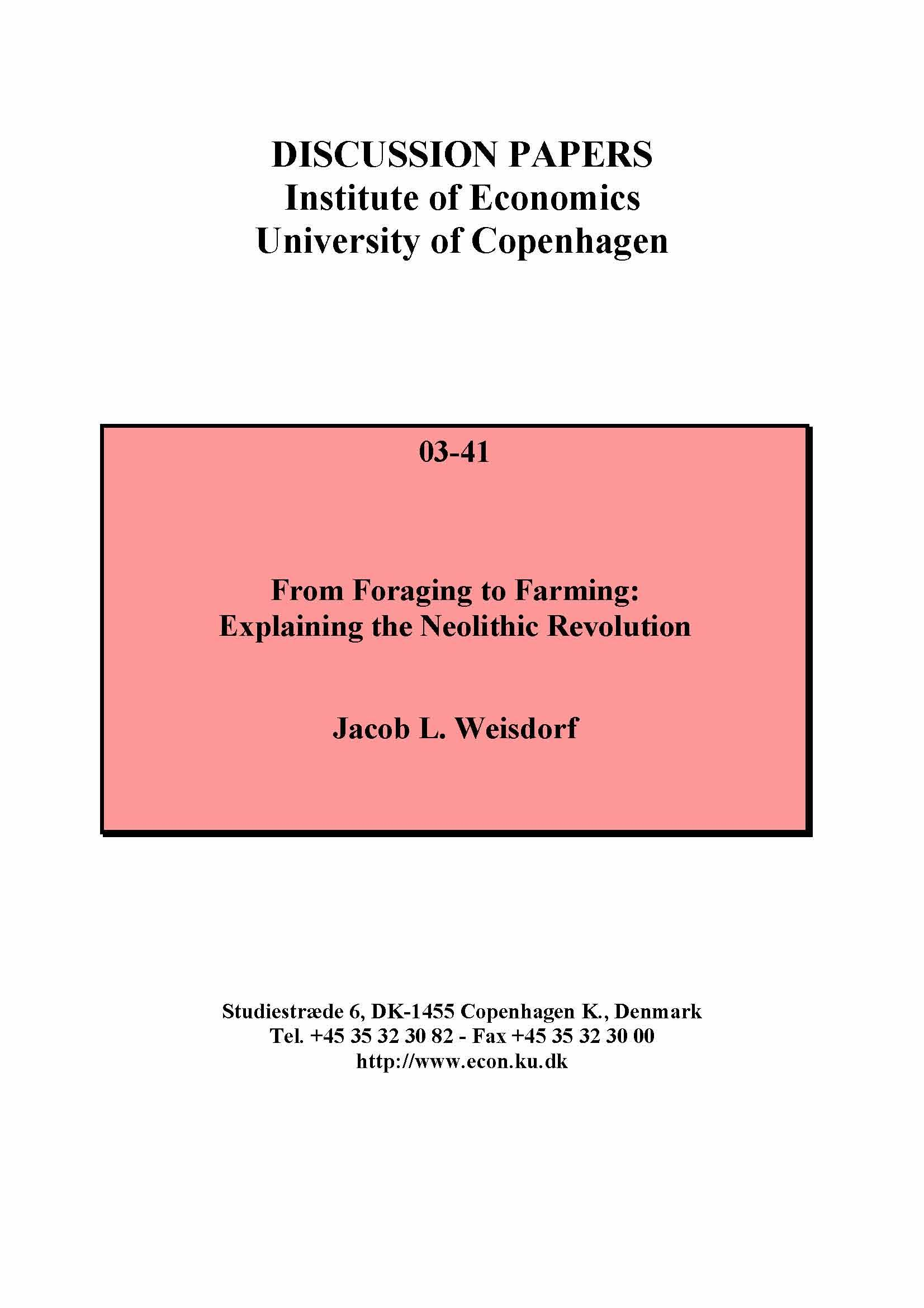 Agriculture and the Modern World