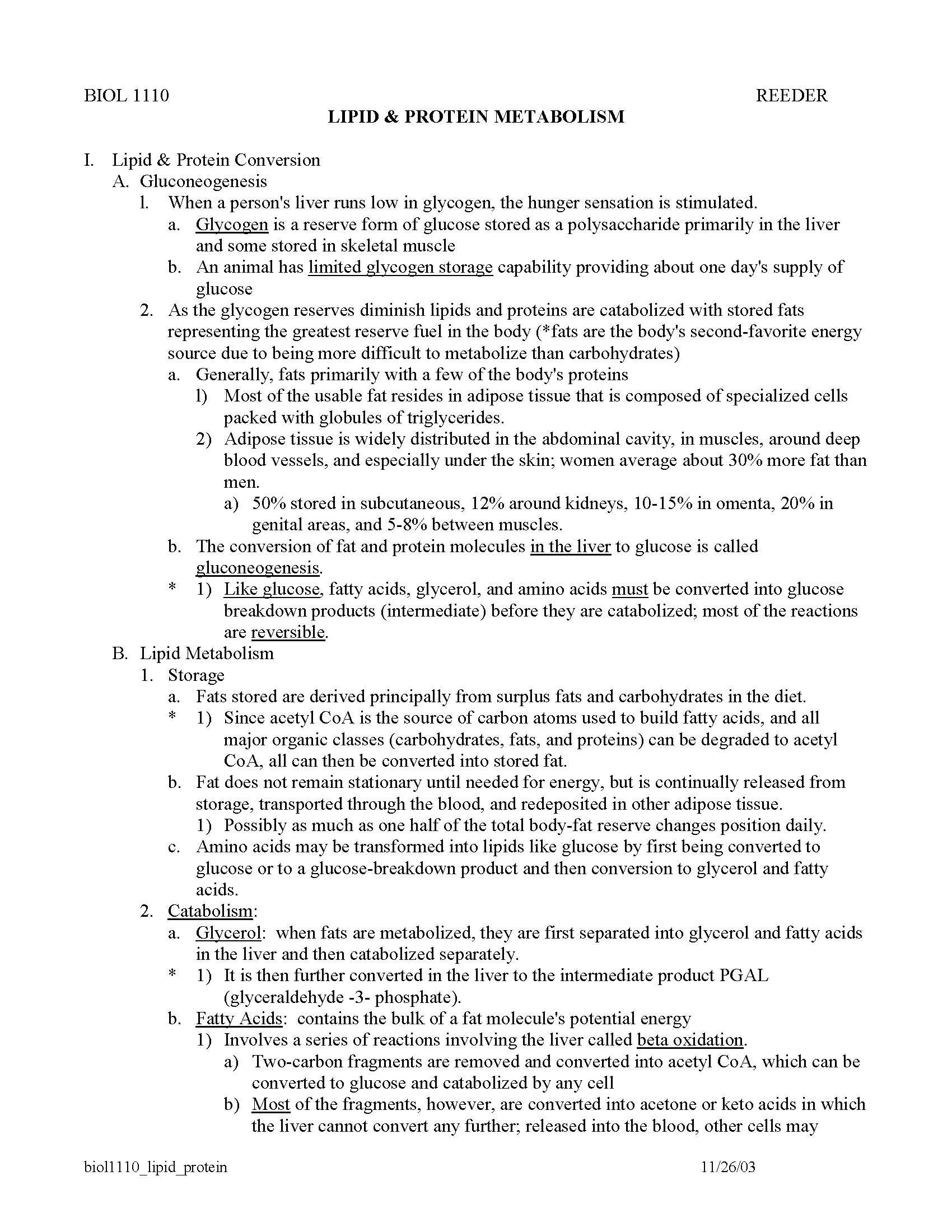 General Biology I LectureLab