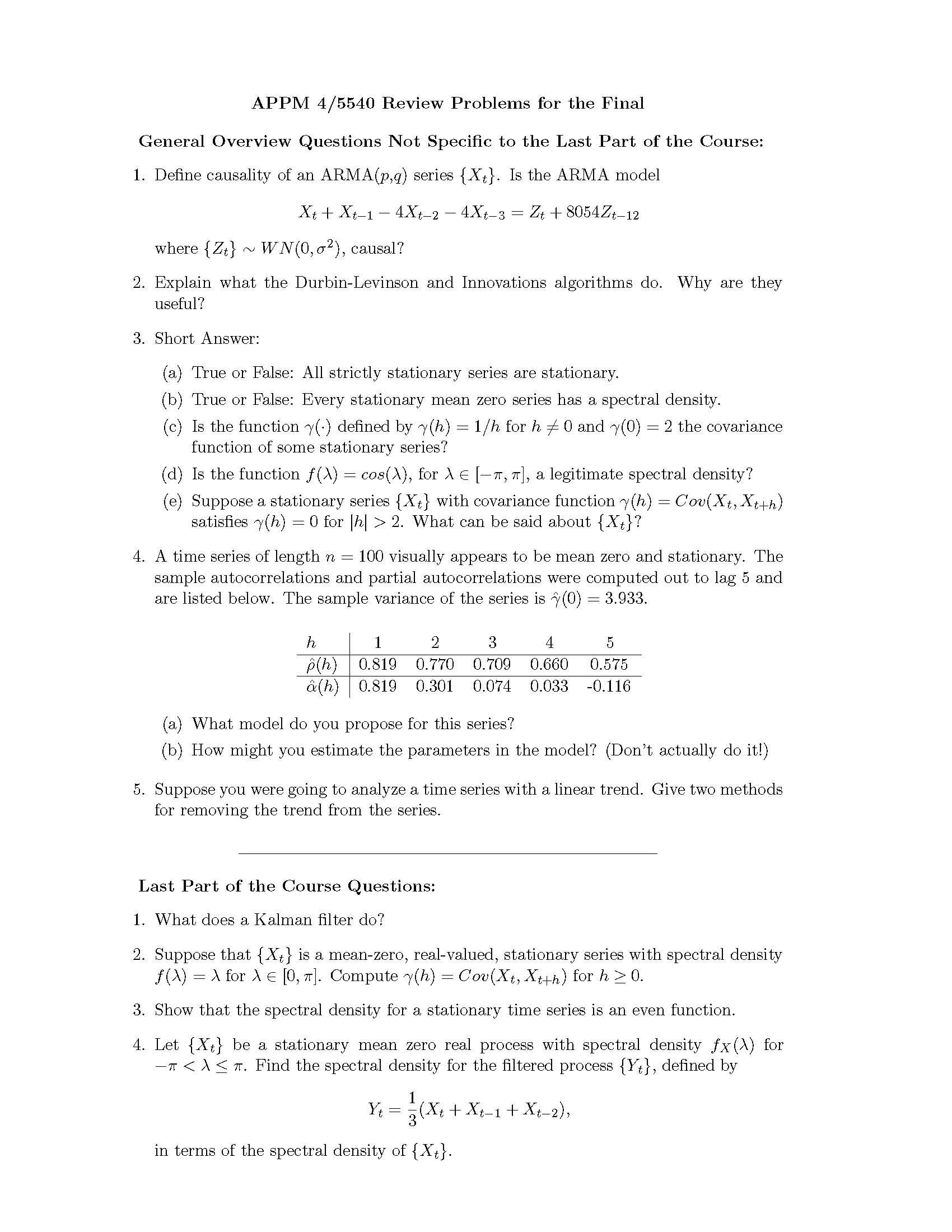 Introduction to Time Series