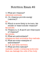 Nutrition Exam 2: Study Guide