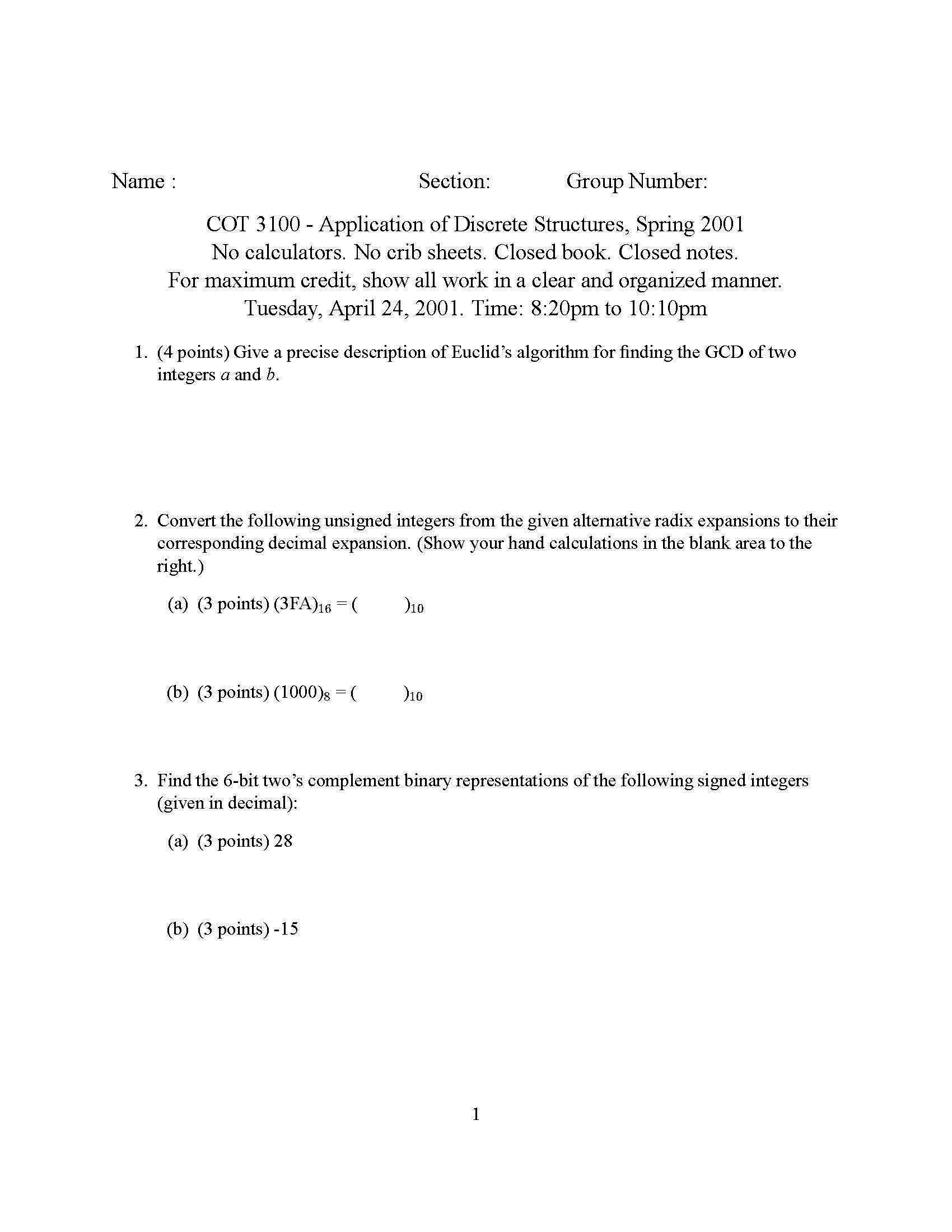 APPLI DISCRETE STRUC