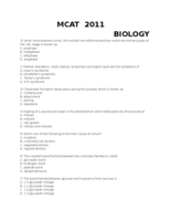 MCAT Test Question Prep (Bio)