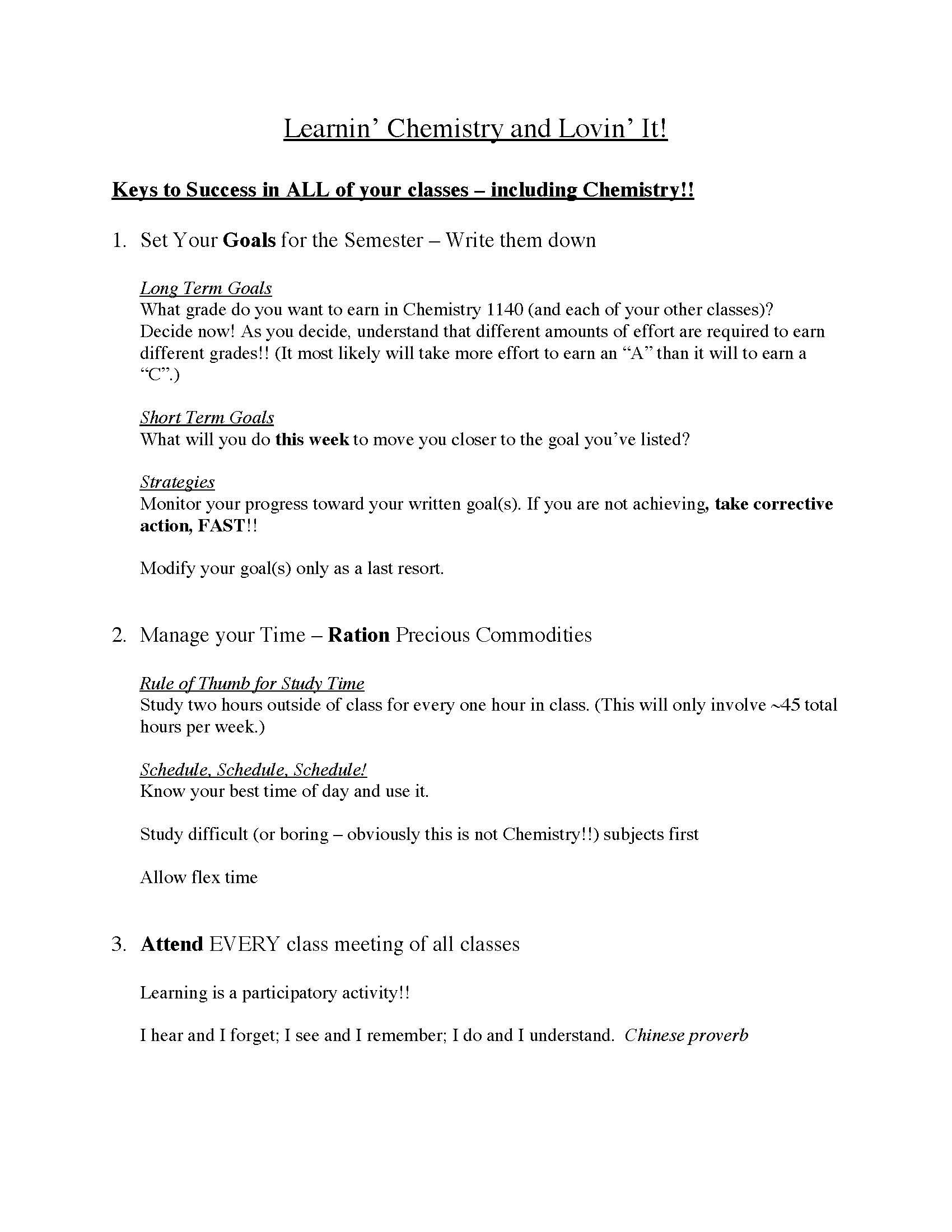 Principles of Chem I Lab