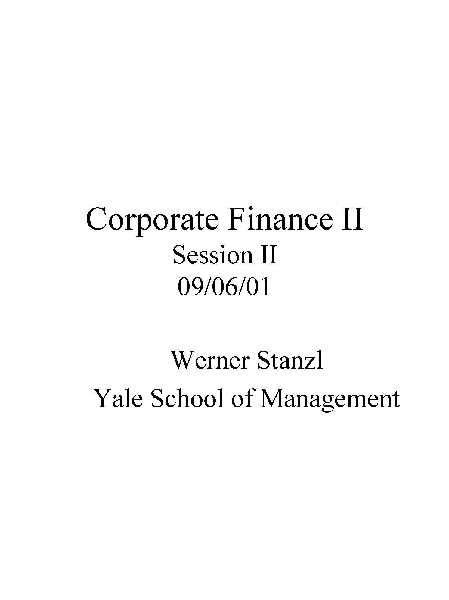 Corporate Finance