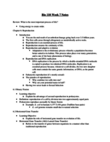 Bio 110 Week 7 Notes
