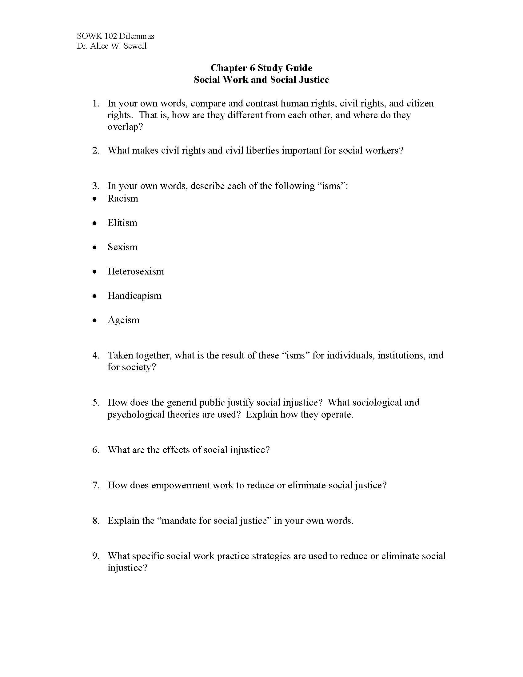 Modern Social Welfare Dilemmas