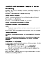 Statistics for Business Chapter 1-3, 14