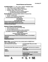 Week 1 Notes, Principles of Accounting