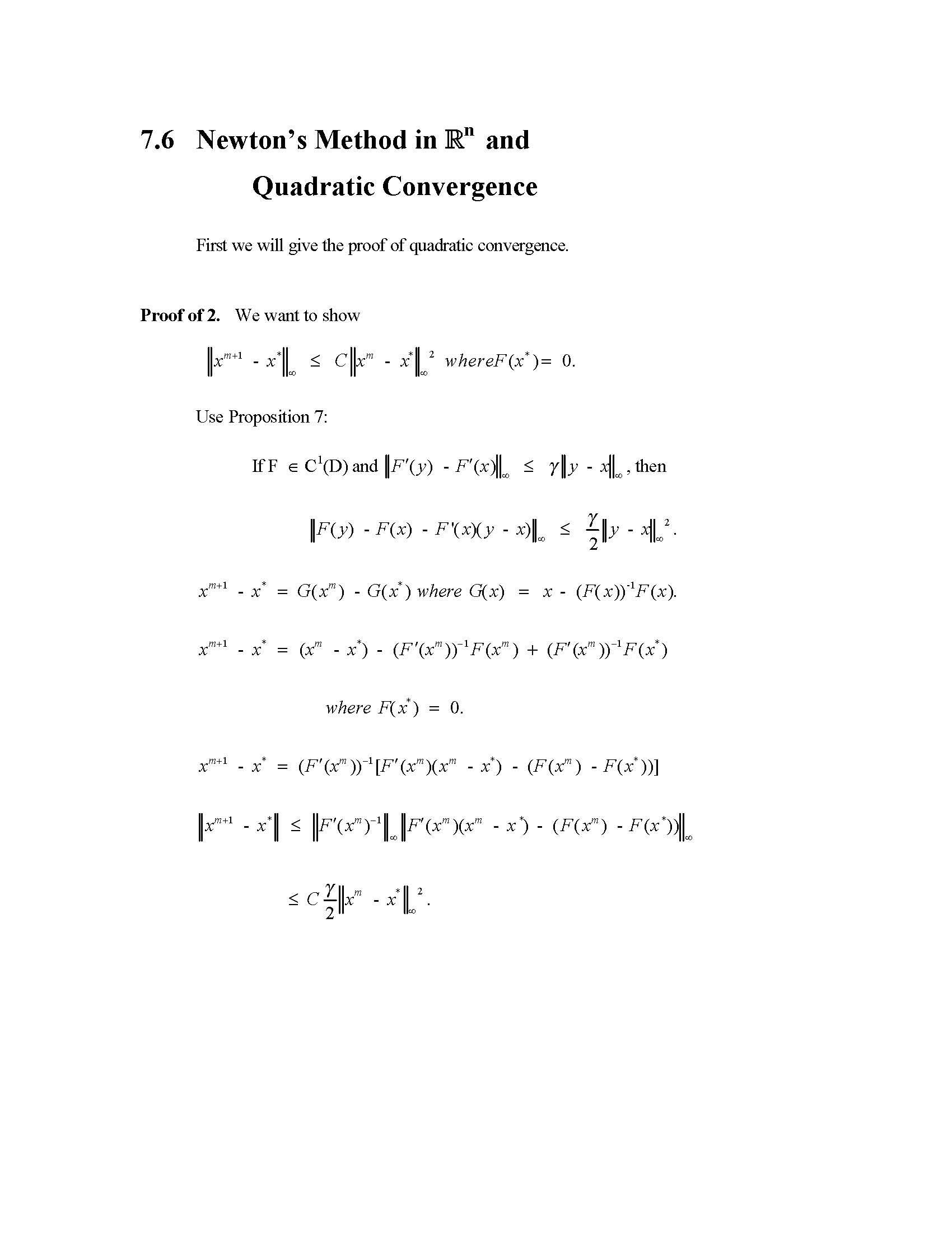 Numerical Analysis I