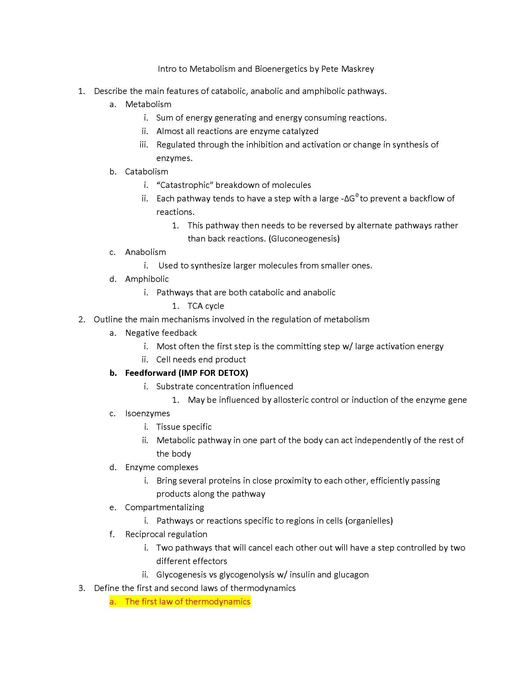 Advanced Biochemistry