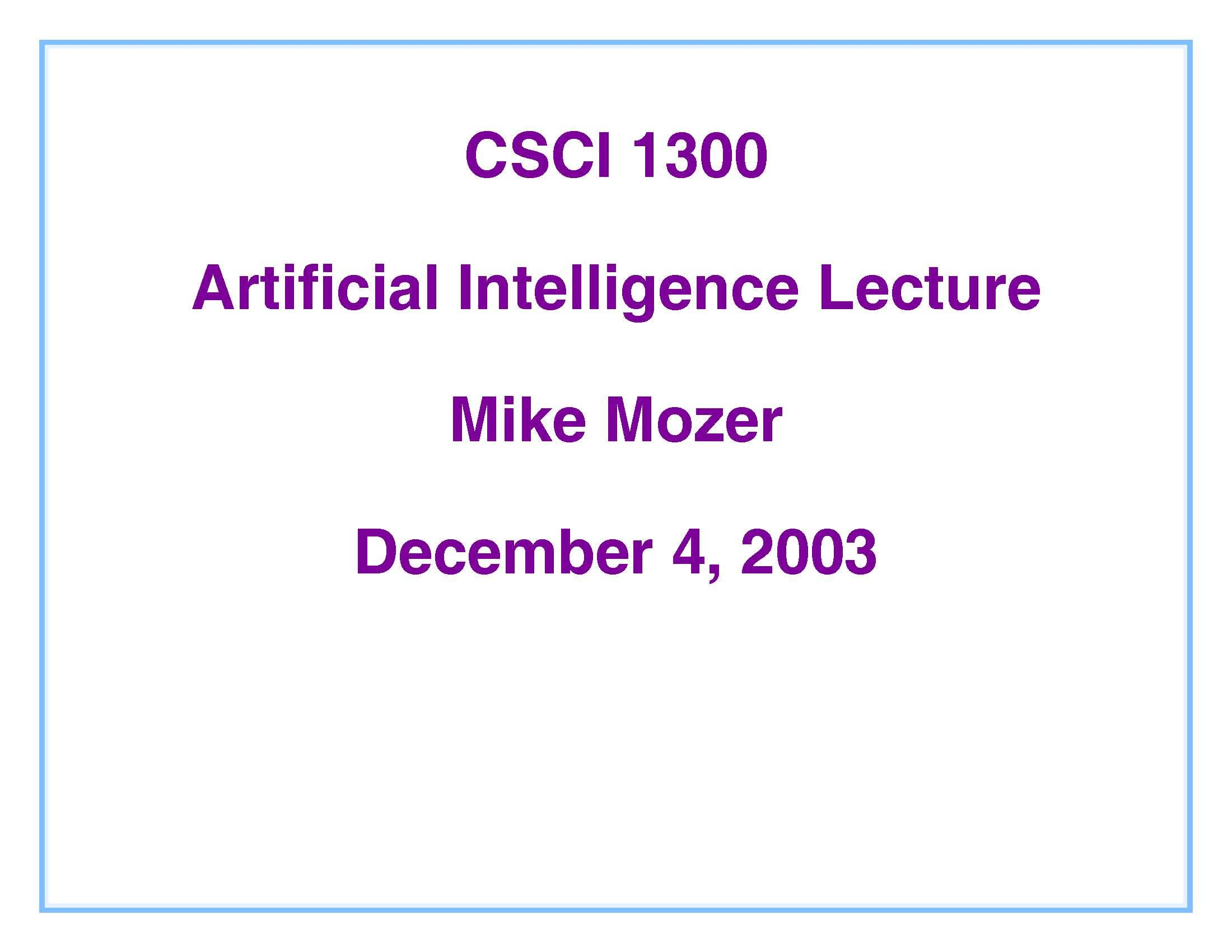 Computer Science 1 Programming