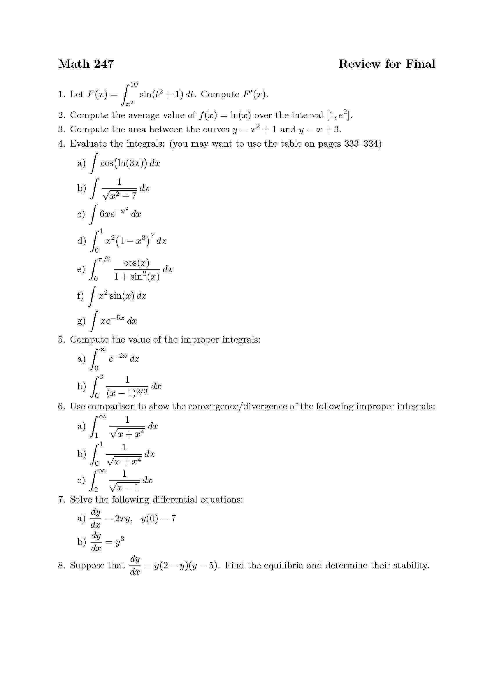 Calc for Biol Sci II