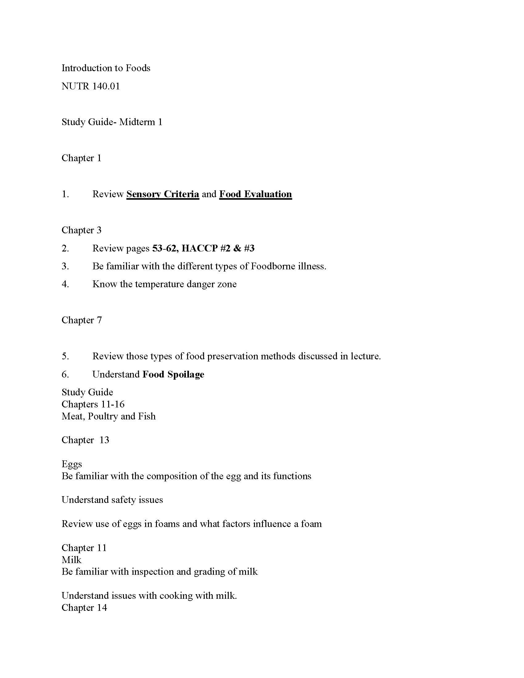 Introduction to Foods