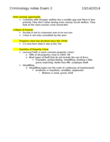 Introduction to Criminology Notes