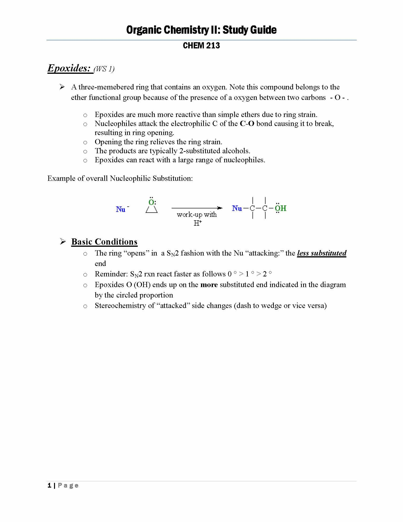 ORGANIC CHEMISTRY LECTURE