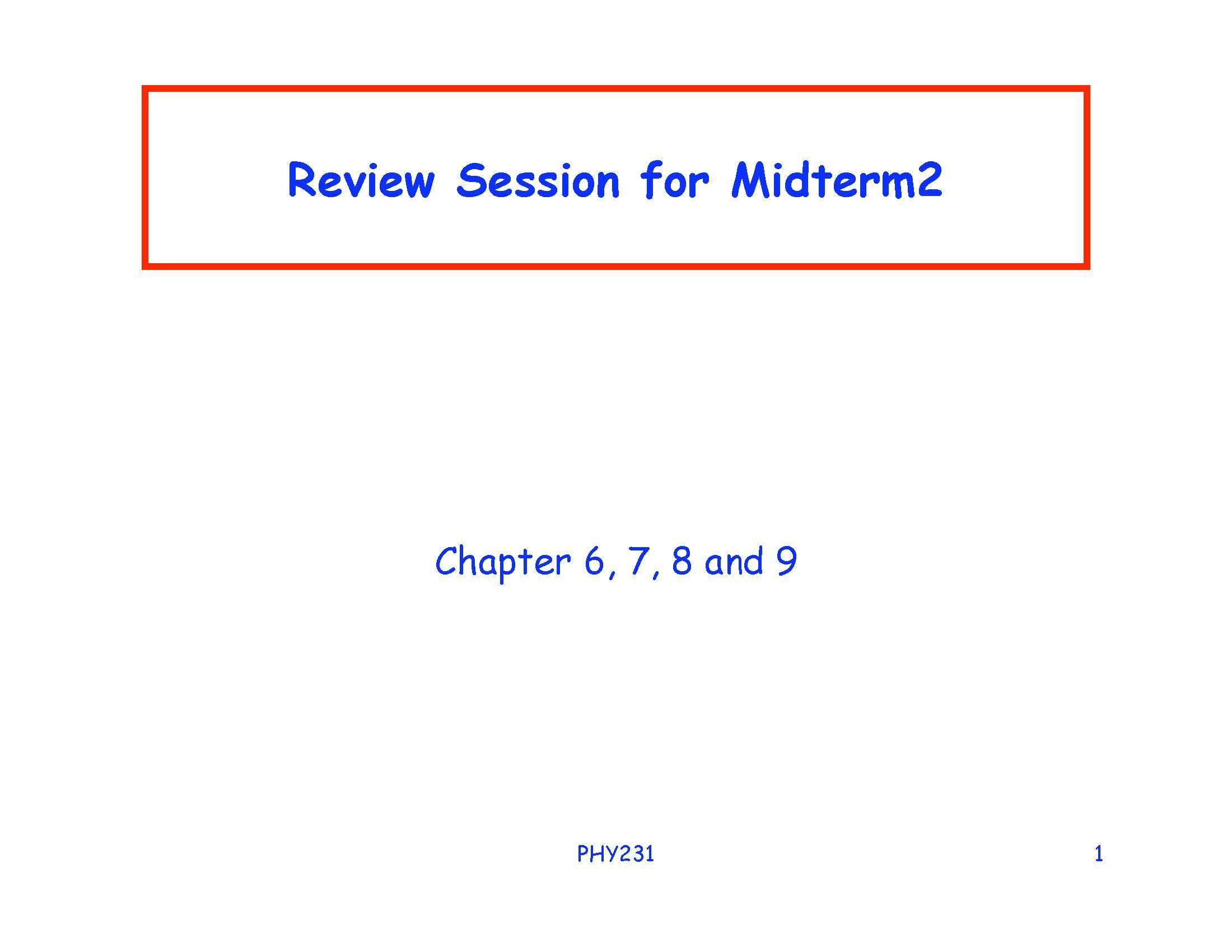 Introductory Physics I