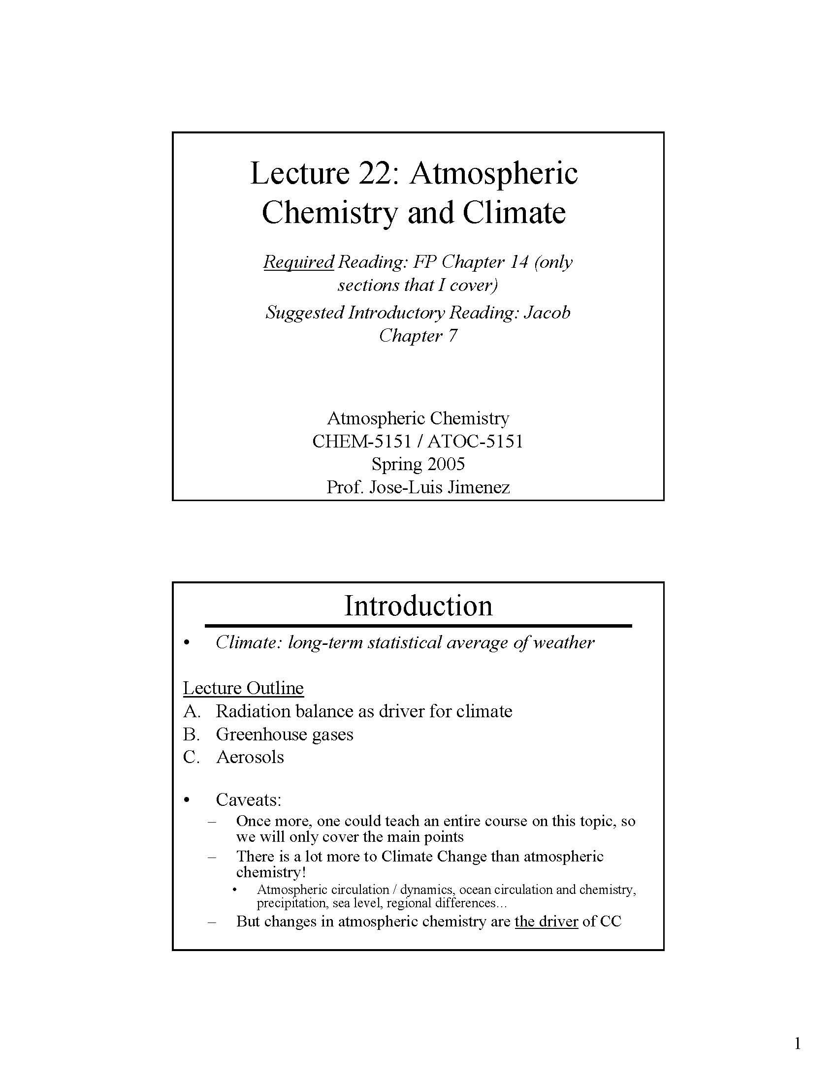 ATMOSPHERIC CHEMISTRY
