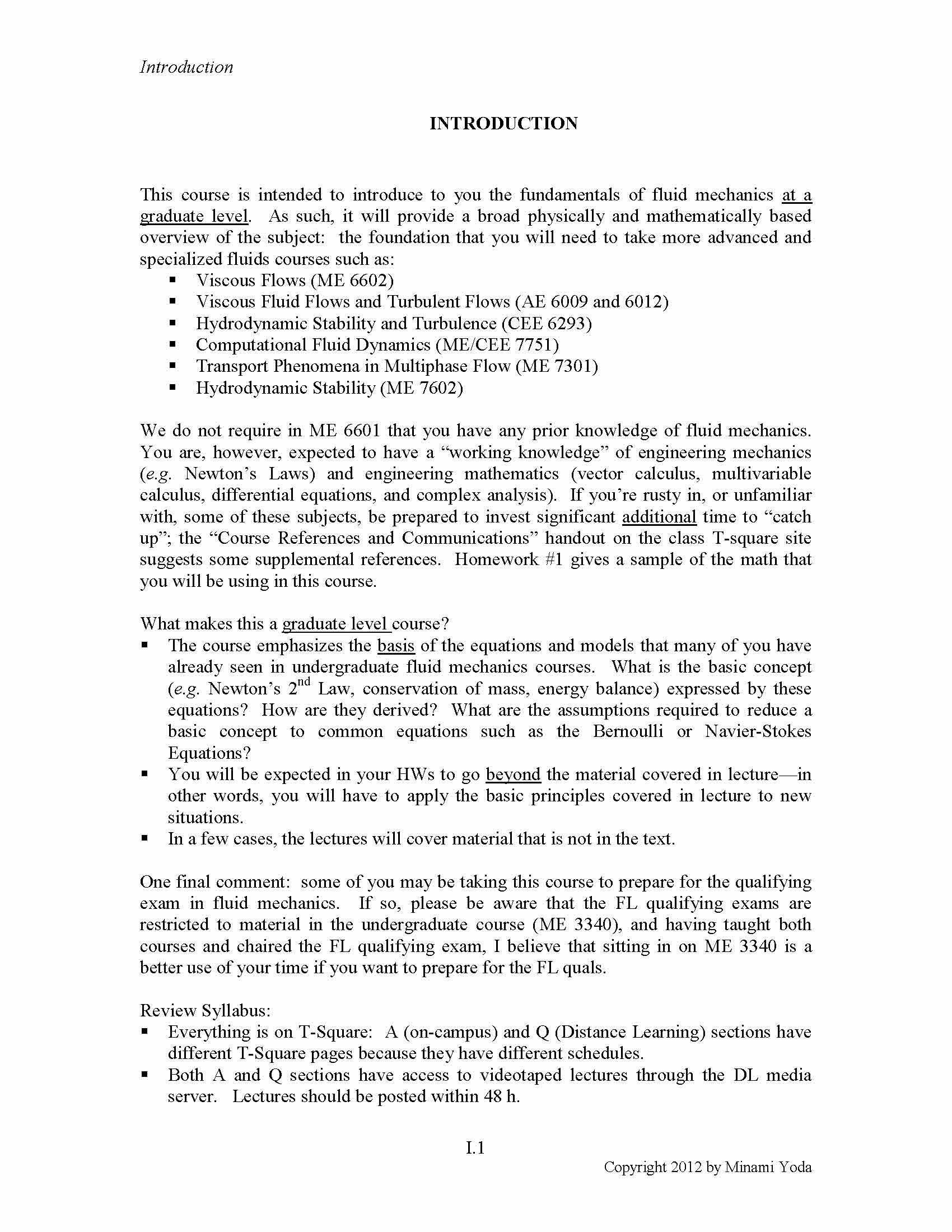 Intro to Fluid Mechanics