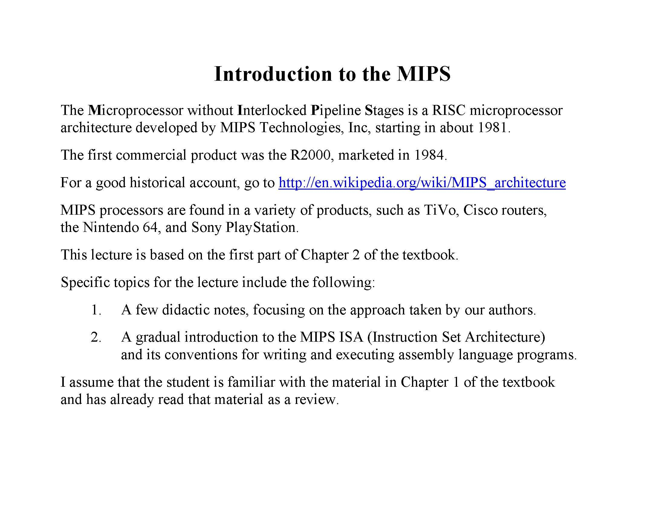 Advanced Computer Architecture