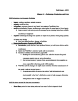 Ch. 11 Technology, Production, and Costs