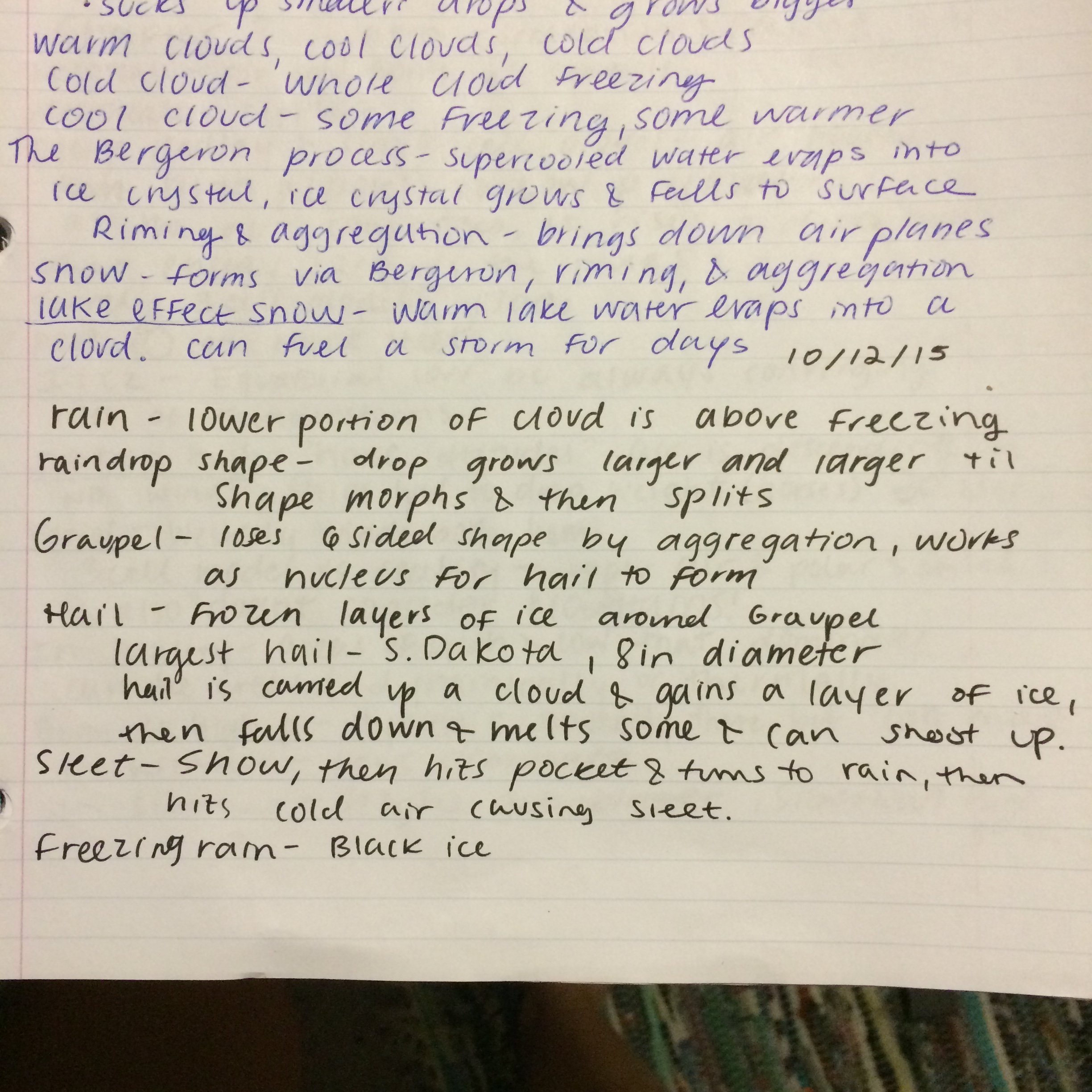 Week 9 Meteorology notes 