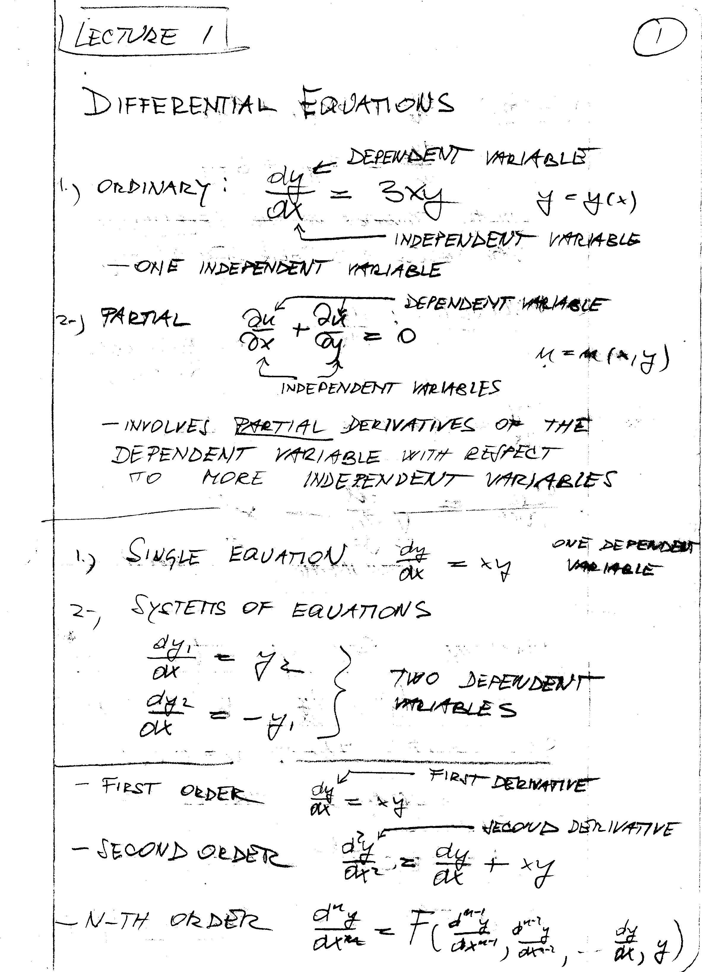 INTRO DIFFERENTIAL EQUATIONS
