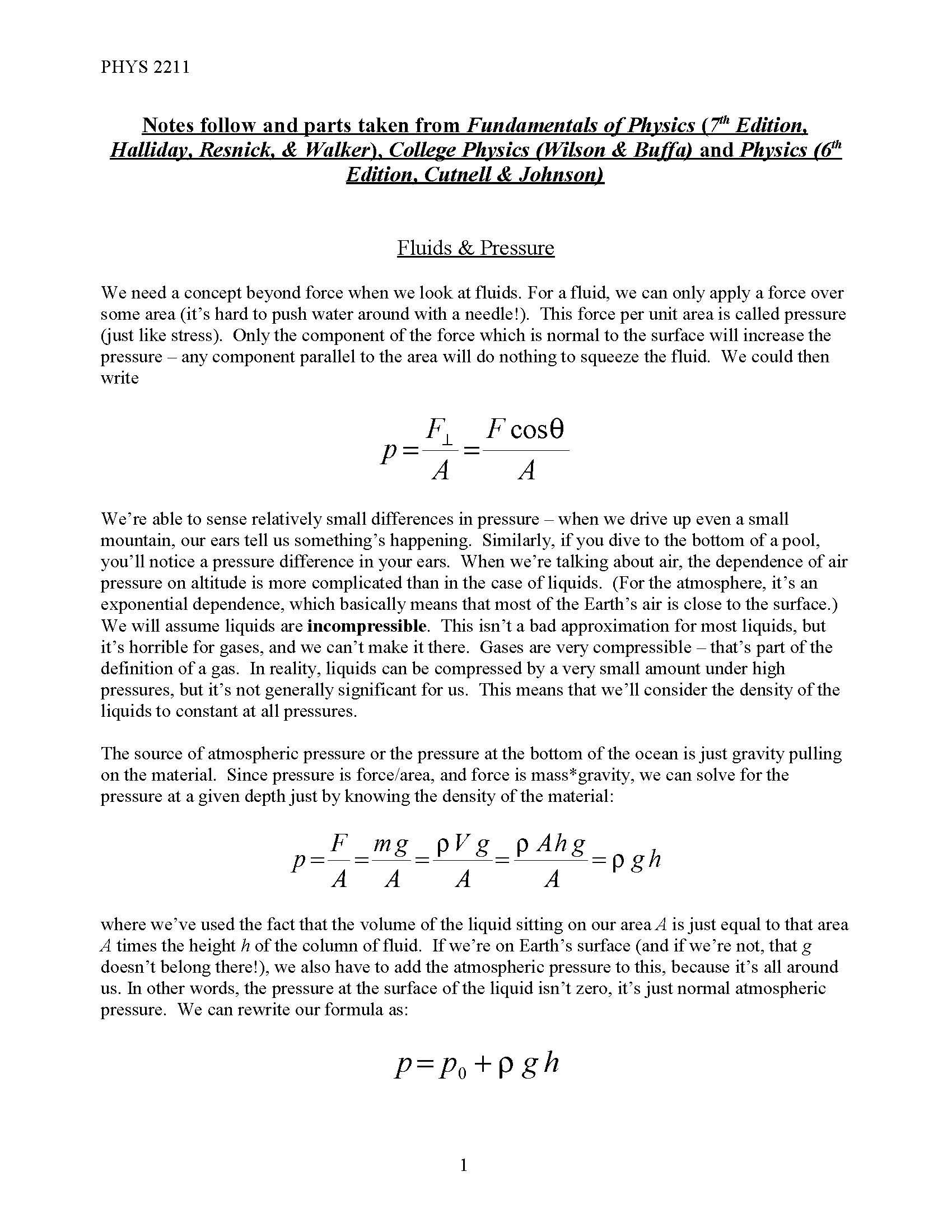 PRINCIPLES OF PHYSICS I