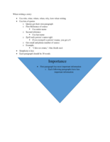 Week 1: How to Write A Story