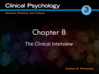 Chapter 8 Lecture: Clinical Interview
