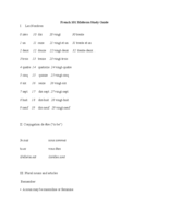 FR 101: Elementary French - Study Guide