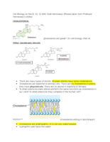BIO 201 with Todd Hennessey, Third Week of Notes