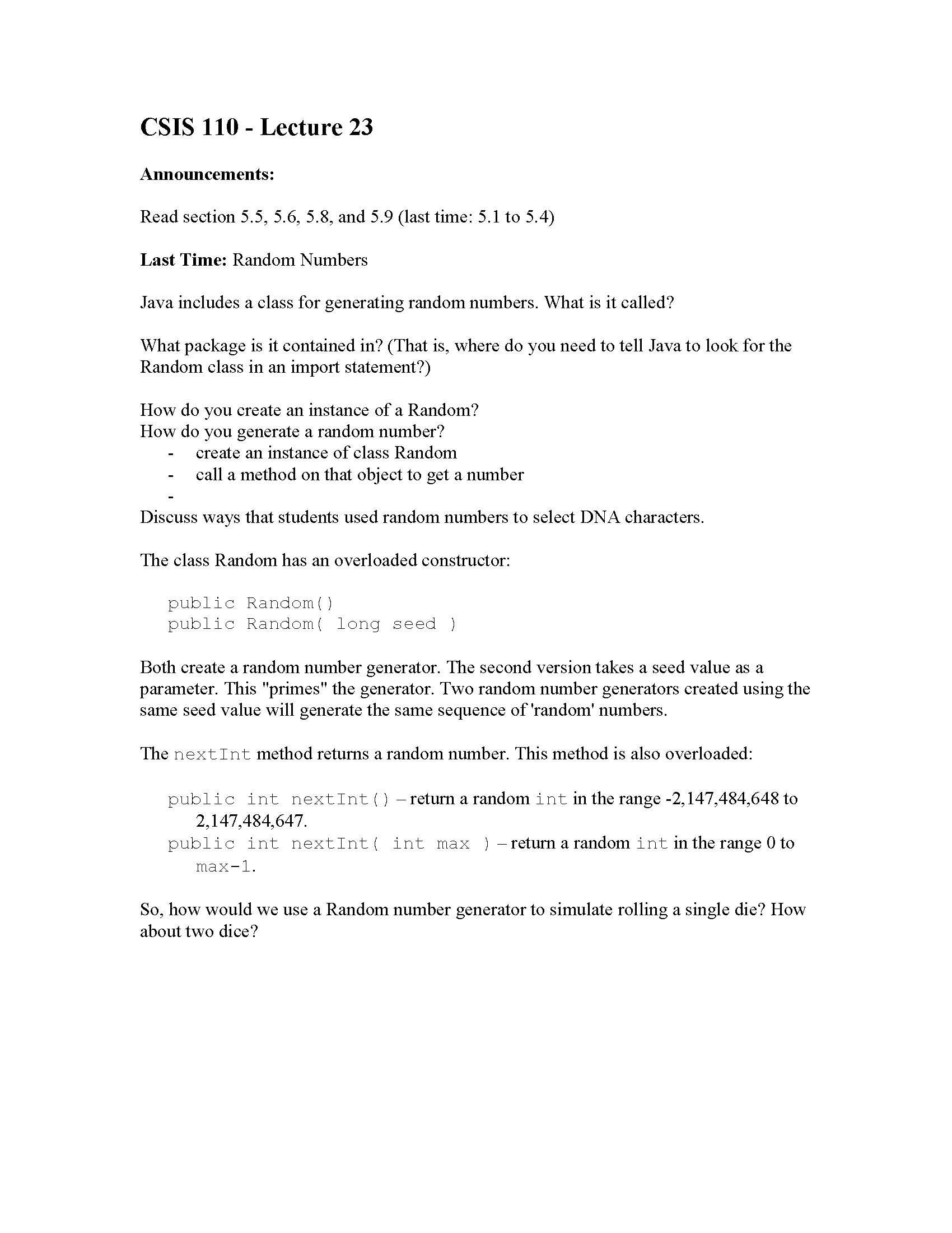 Intro to Programming in Java