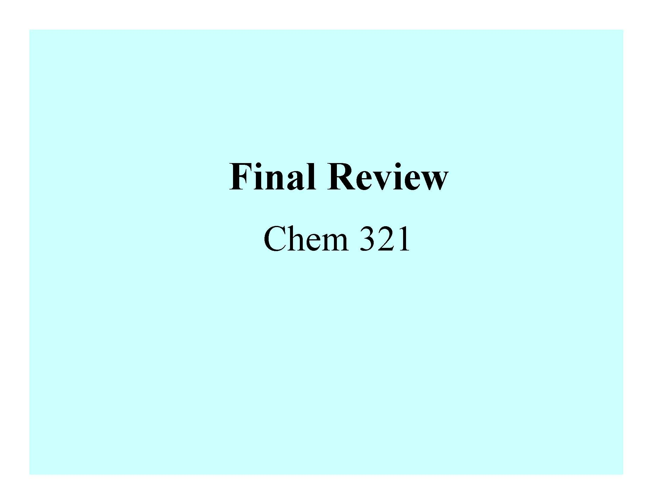 ANALYTICAL CHEMISTRY LECTURE