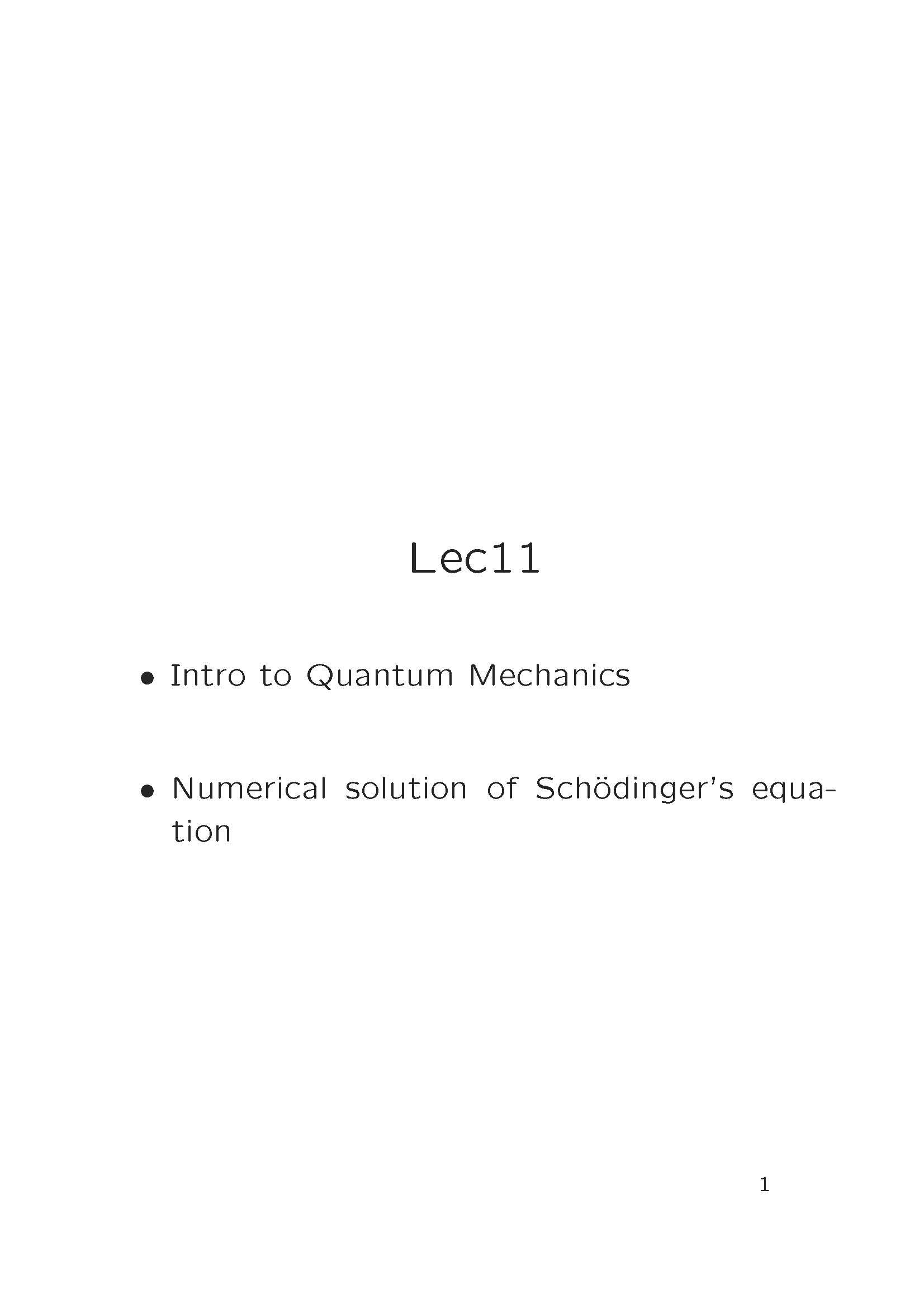 Science and Computers I