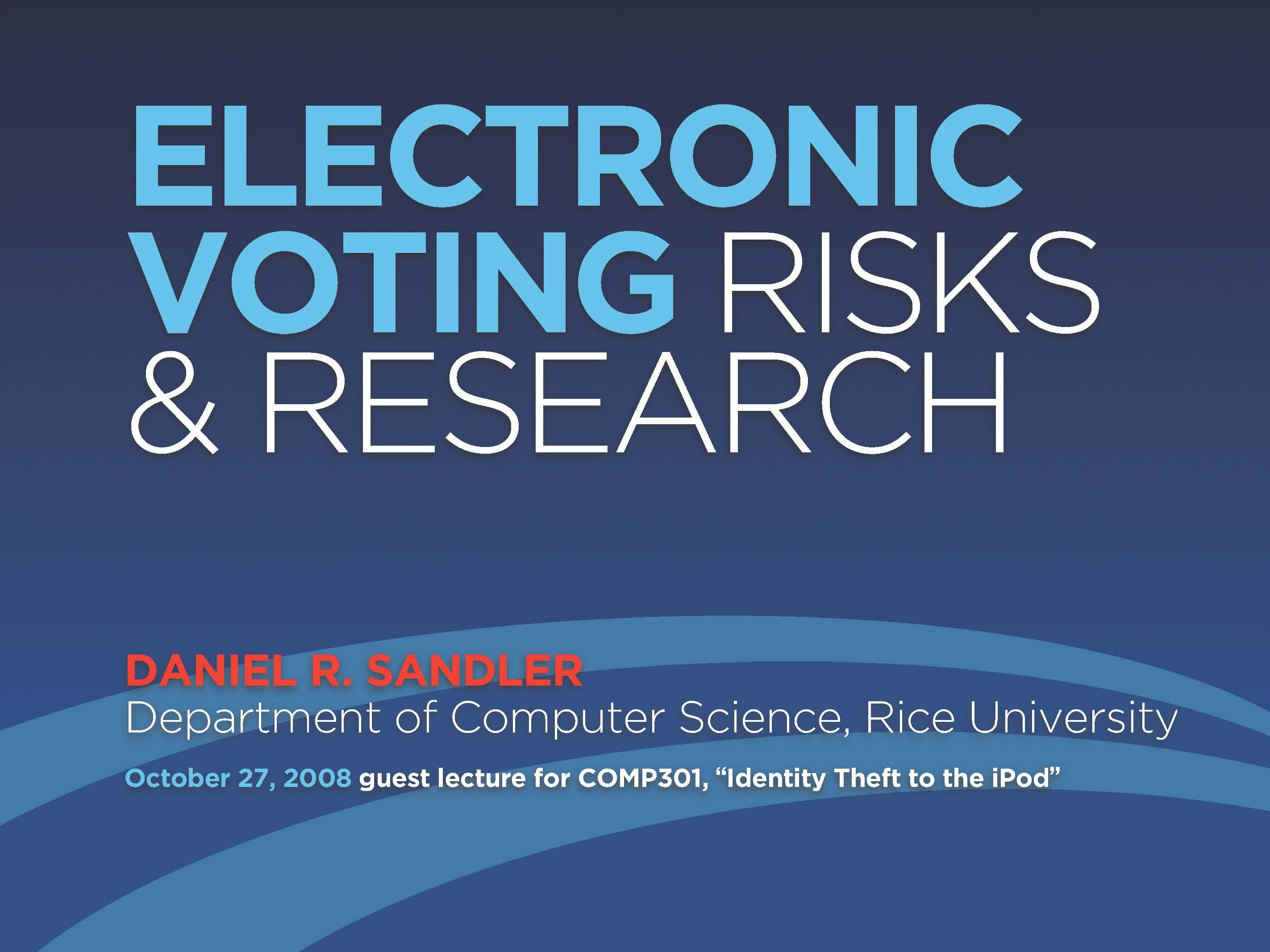 IDENTITY THEFT TO THE iPOD TECHNOLOGY AND POLITICS IN THE INFORMATION AGE