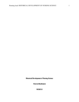 Historical Development of Nursing Science