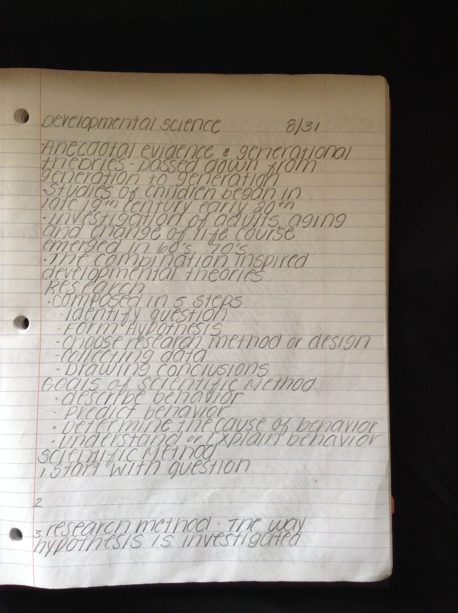 CDFR 218 Fall Semester Notes