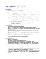 SUNY ESF EFB 320: Week 1