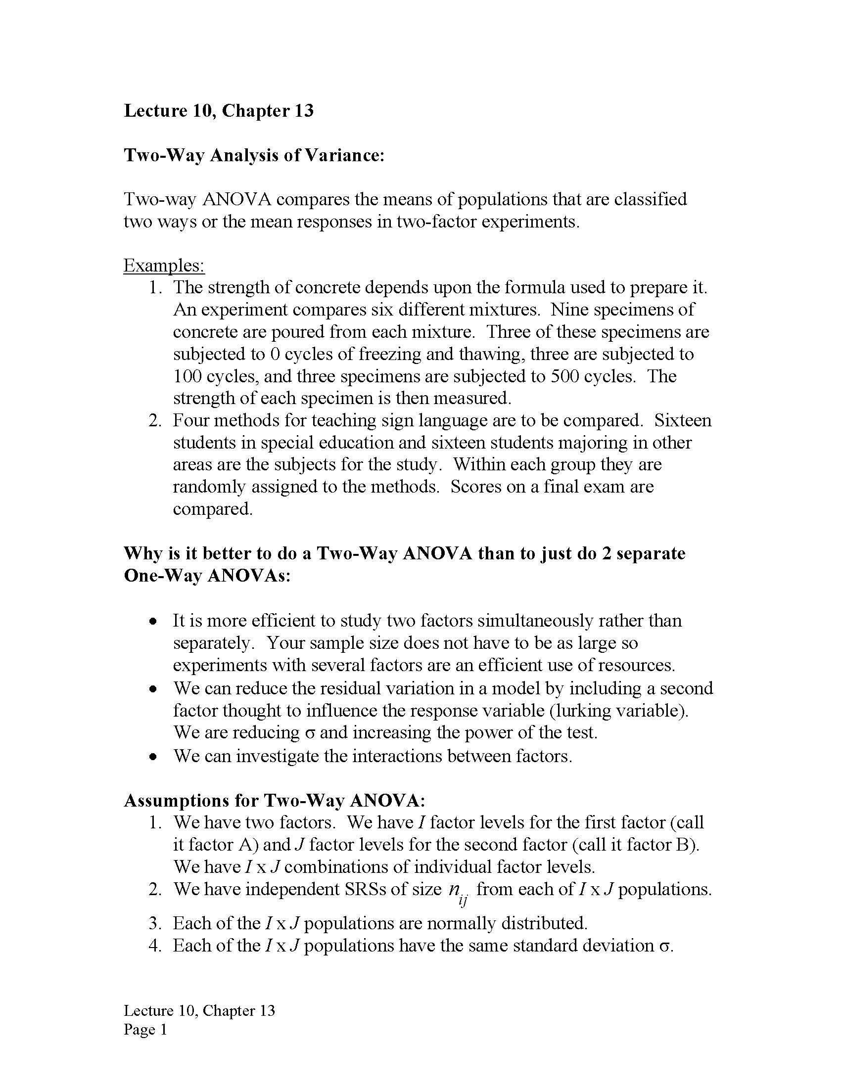 Elementary Statistical Methods