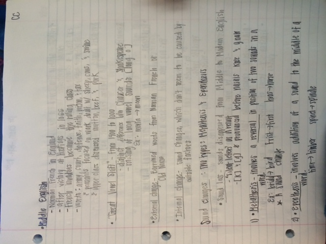 LInguistics Reading Notes