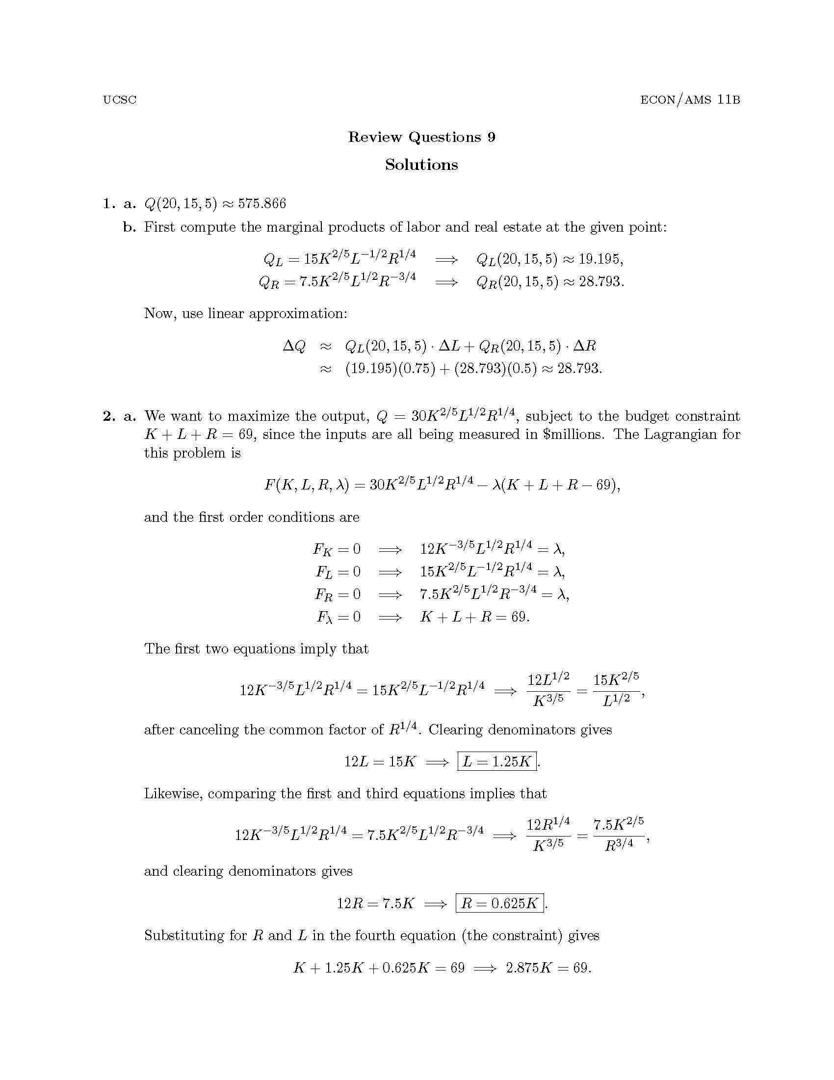 Mathematical Methods for Economists I