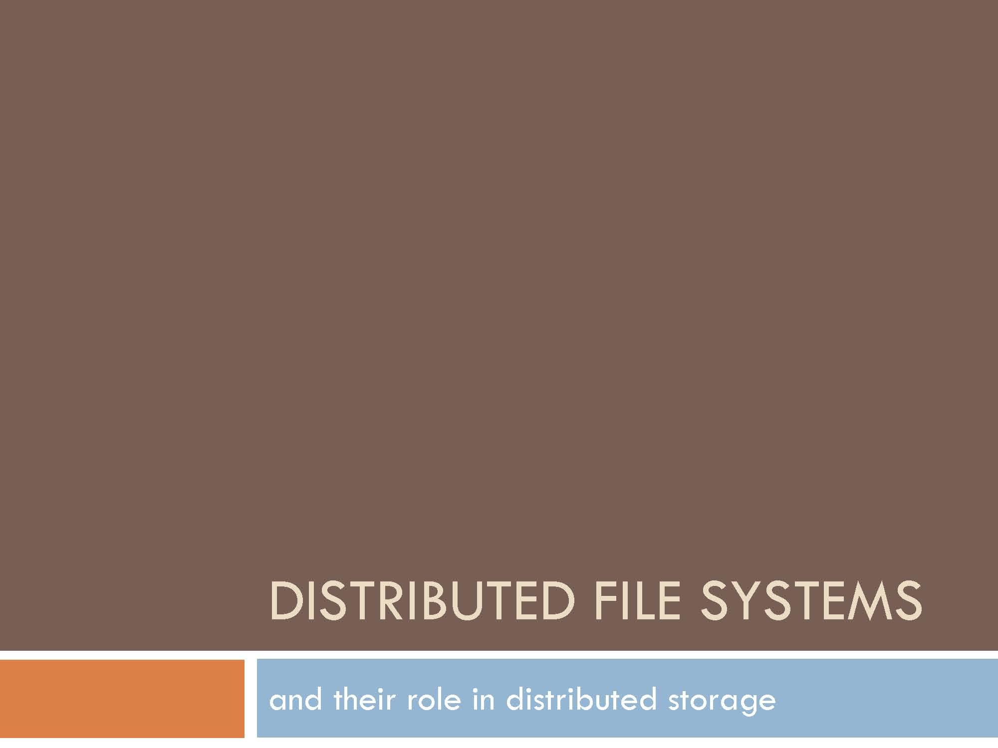 Distributed Systems