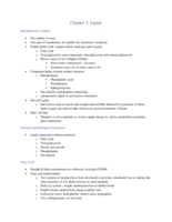 Chapter 5: Lipids