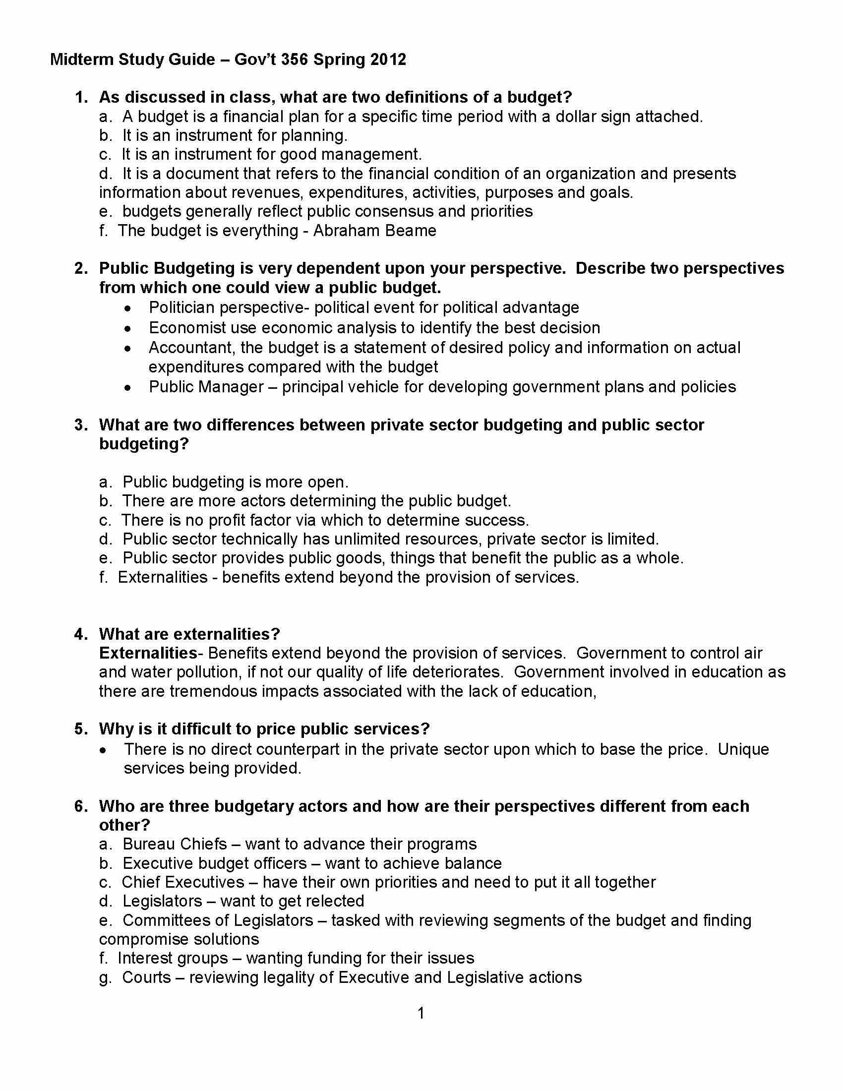 Public BudgetingFinance