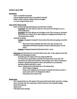 Lecture 3 and 4: Cells, DNA and Gene Mutation 